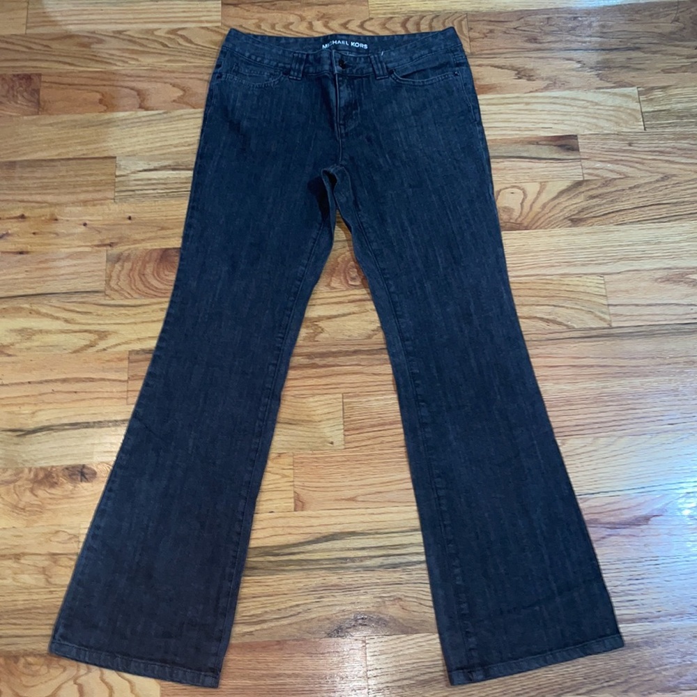 MICHAEL MICHAEL KORS faded black bootcut denim  jeans 8